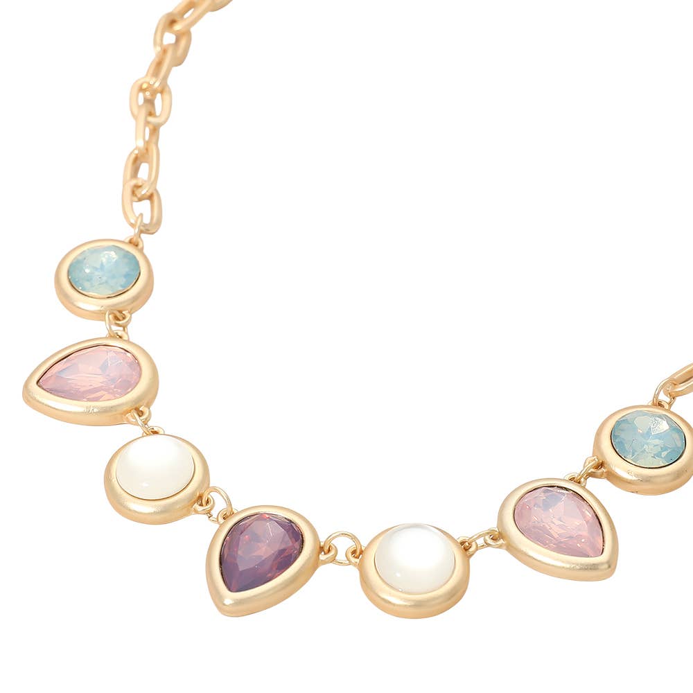 Multi Charm Link Accent Necklace