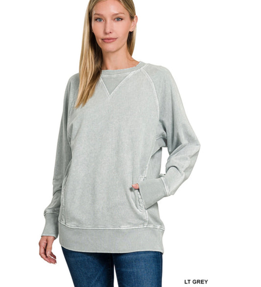 Halo Washed Pigment Dyed French Terry