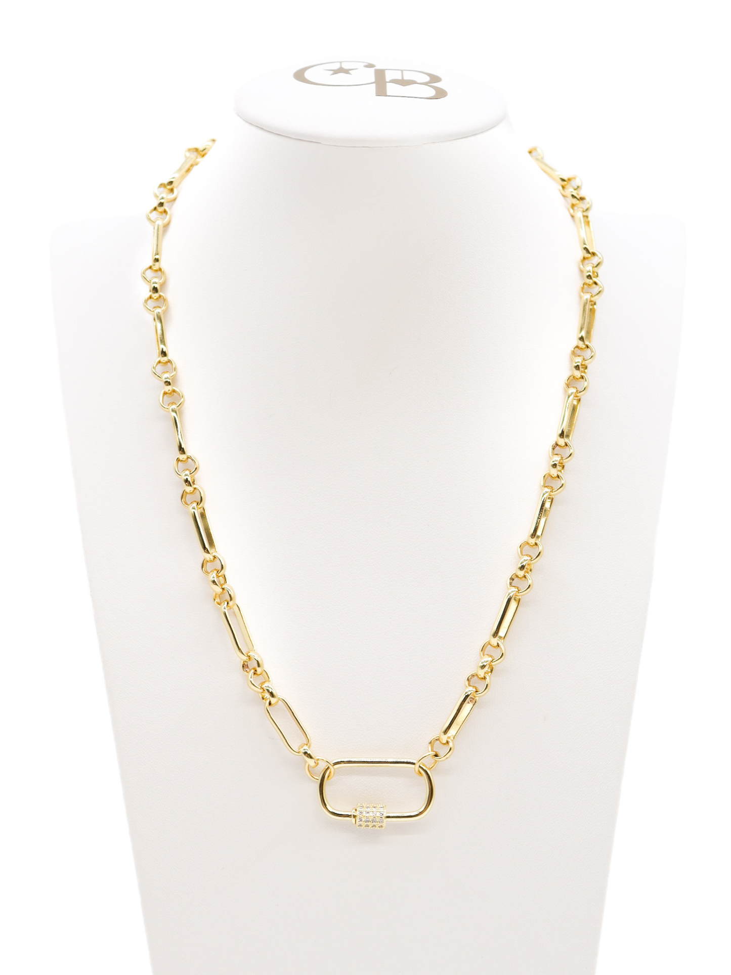 TCB Limited Edition Gold Anna Necklace with Gabi Carabiner