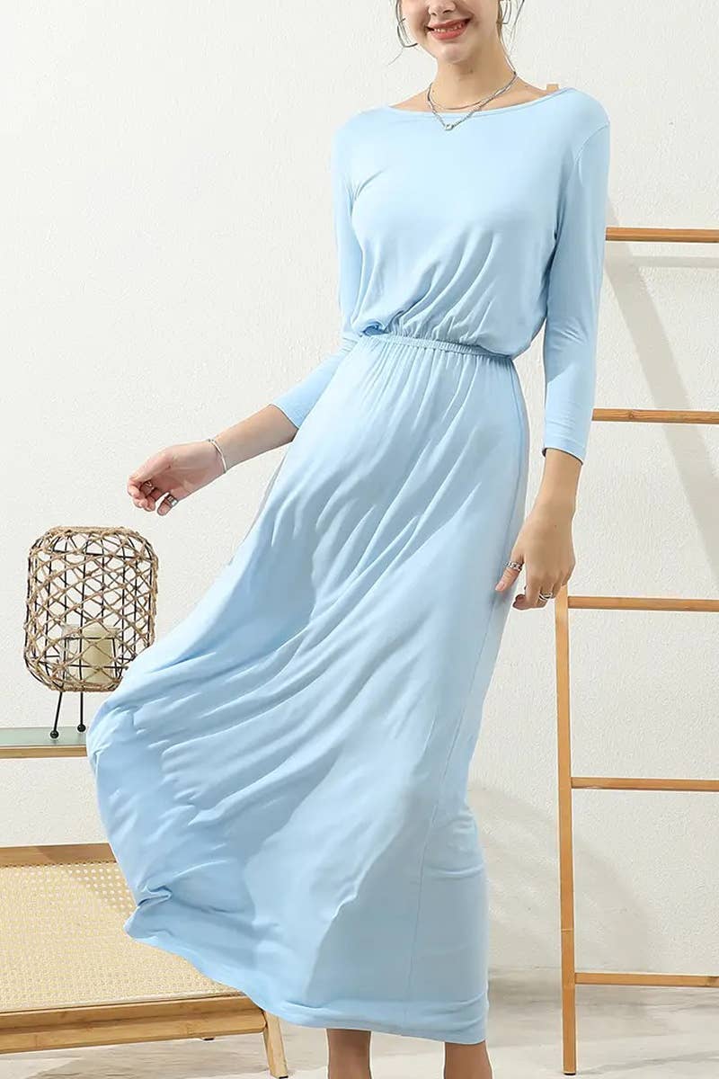 Tie-Strap Minimalist Maxi Dress