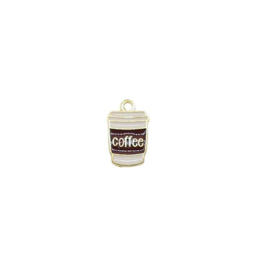 TCB Gold 'Drink It Up' Coffee Cup Charm