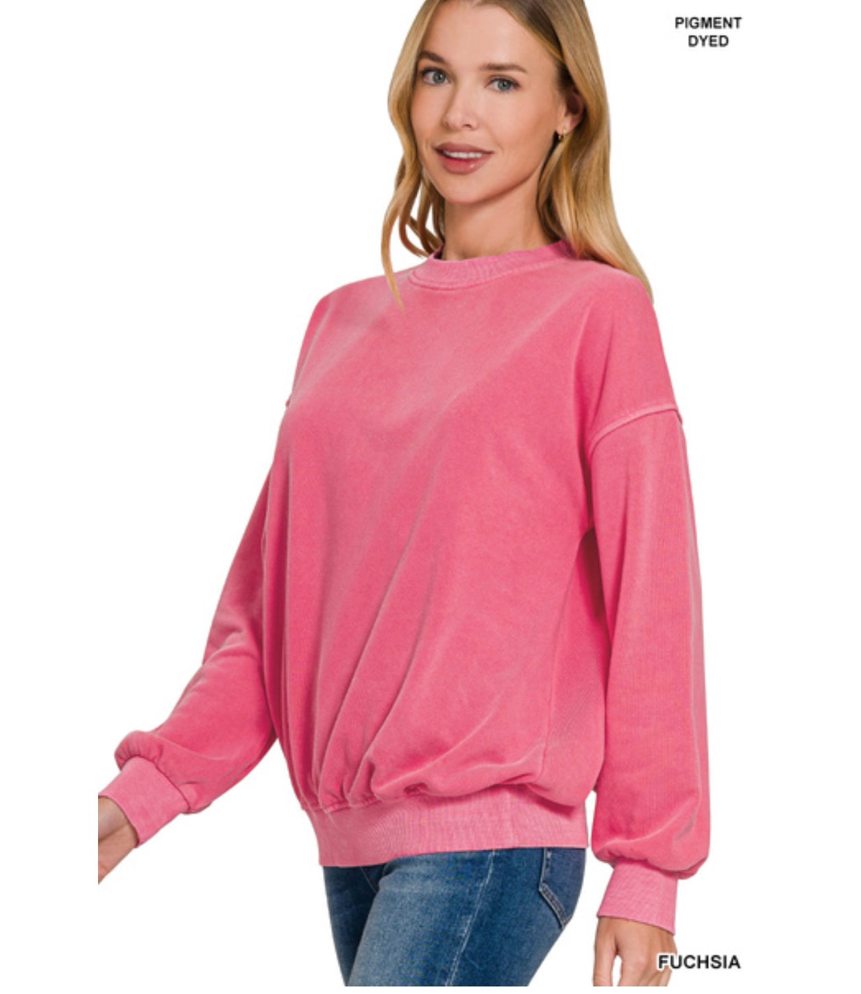 FLEECE PIGMENT DYE
ROUND-NECK SWEATSHIRTS