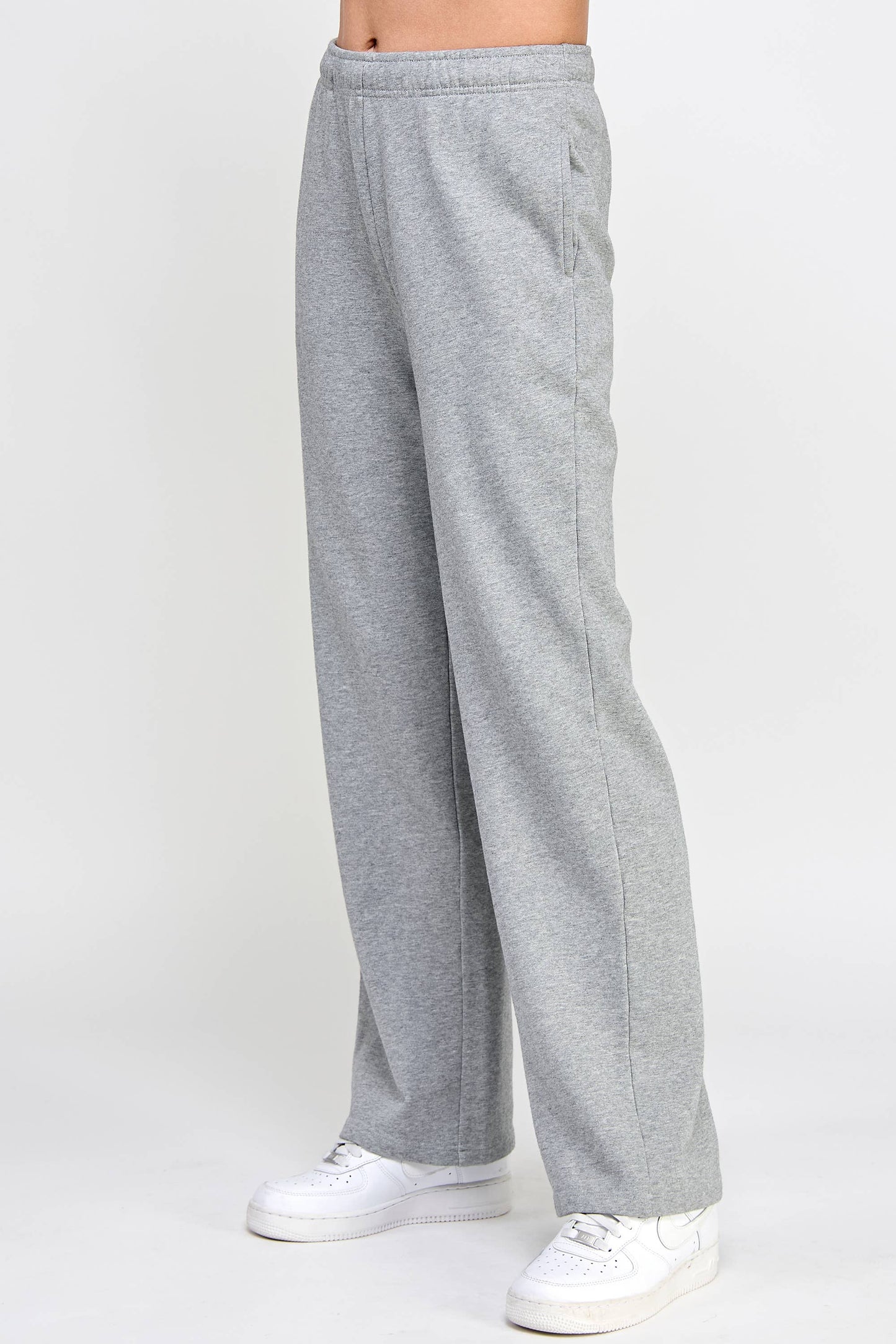 P9001P EVERYDAY HIGH RISE FRENCH TERRY SWEATPANTS: Pink / SMALL