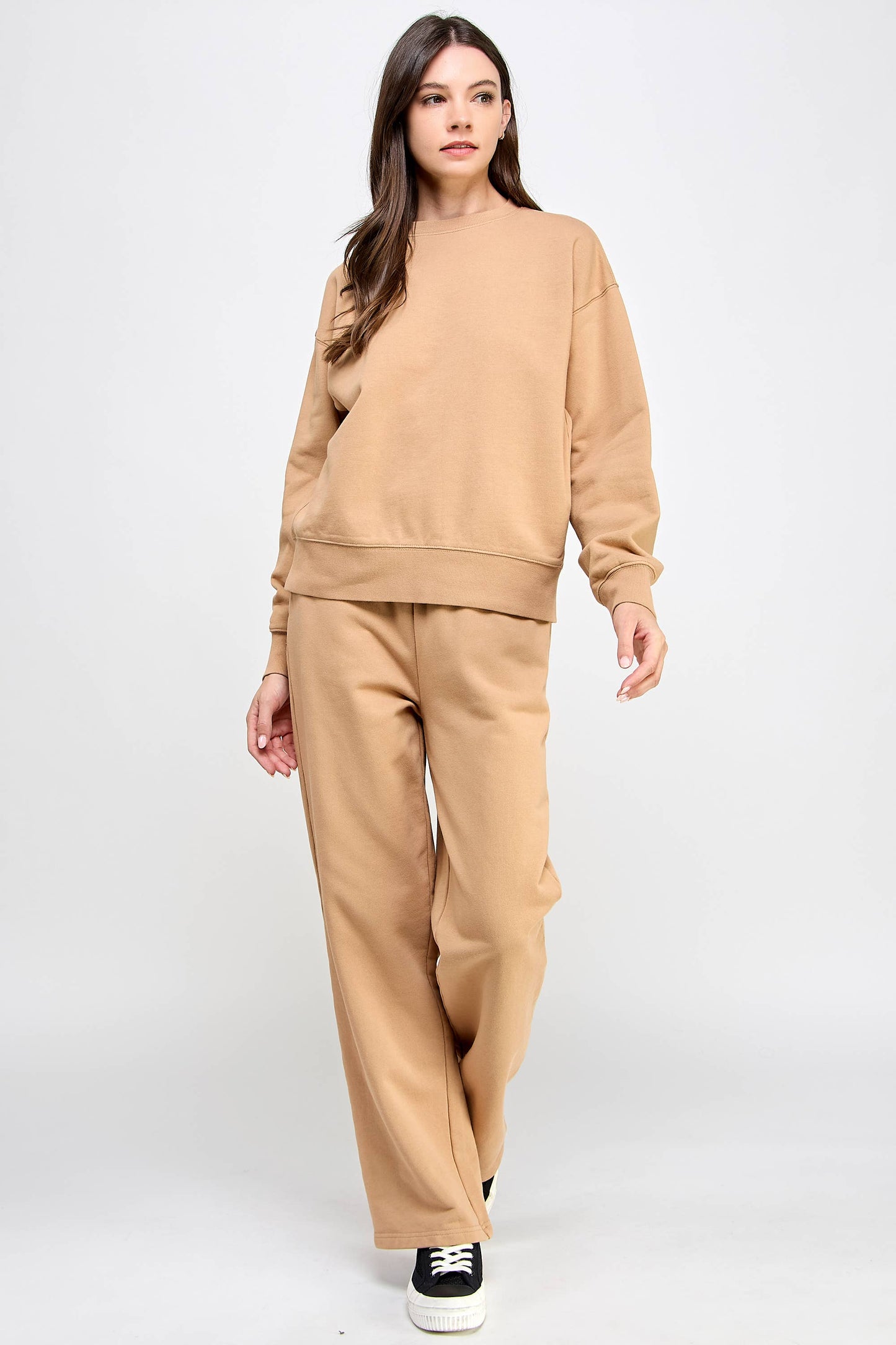 P9004T EVERYDAY SOFT FRENCH TERRY SWEATSHIRT: Pink / SMALL