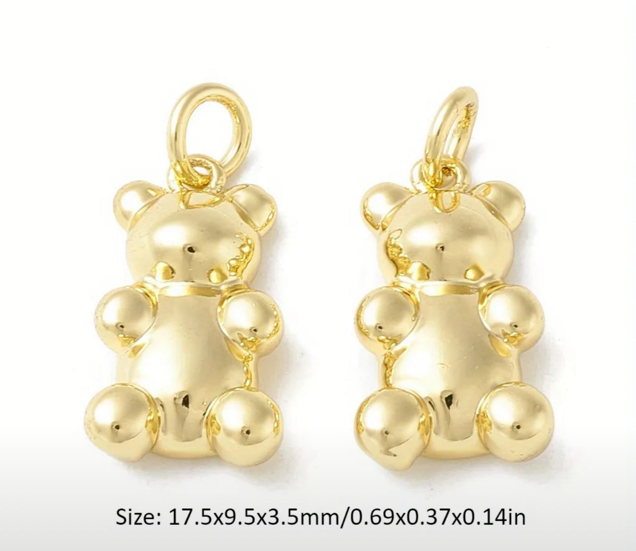 TCB Gold Gummy Bear Charm