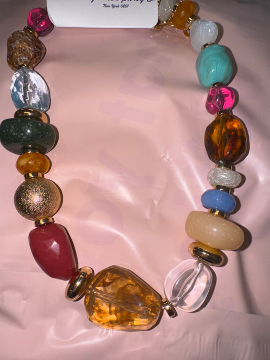 Chunky Multi Stone Necklace