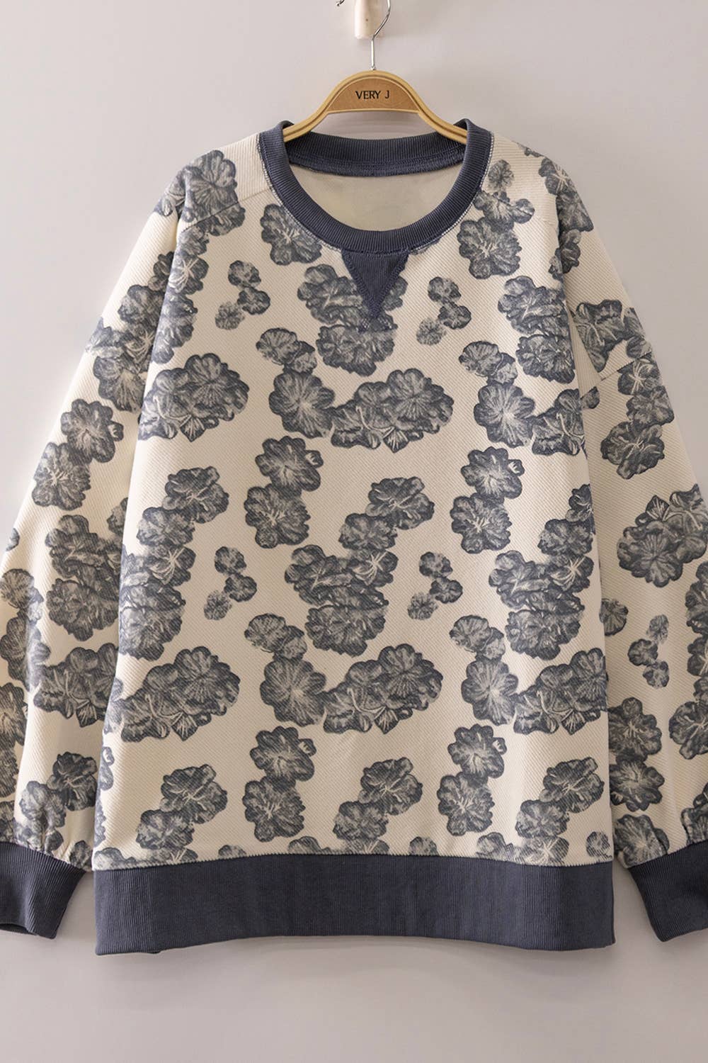 Vintage Waffle Pullover: DENIM