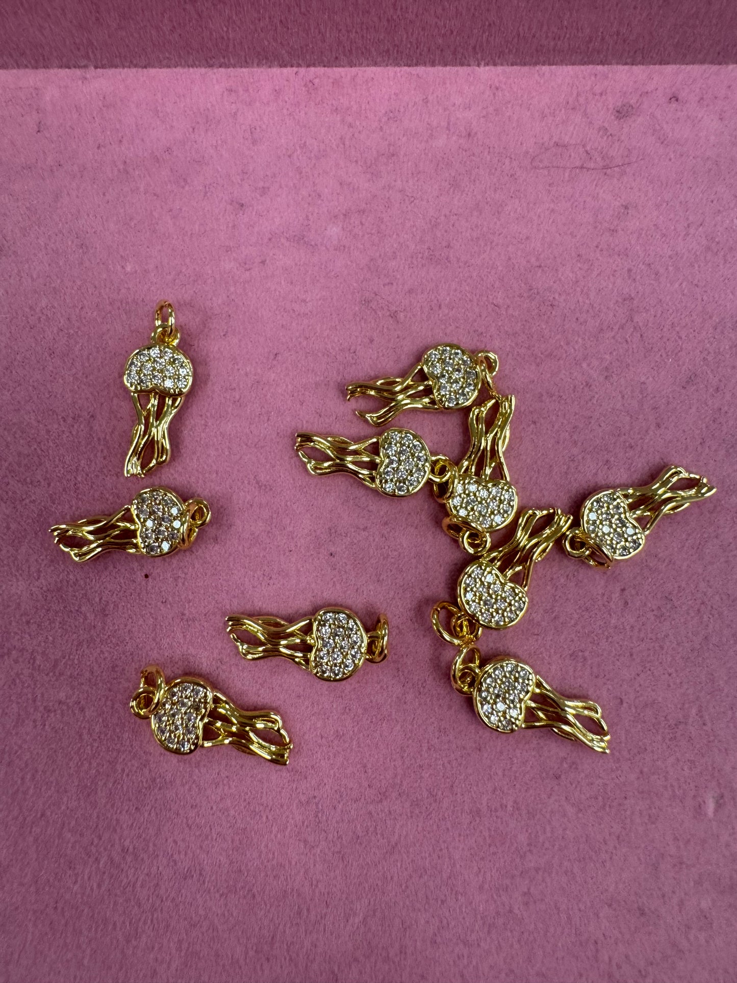 TCB Gold and Pave CZ Jellyfish