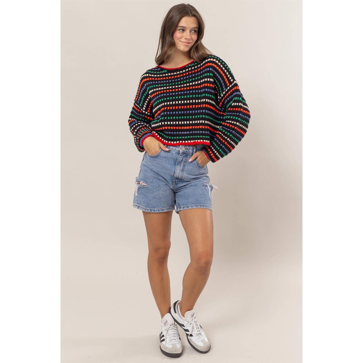 Multi-Color Striped Sweater