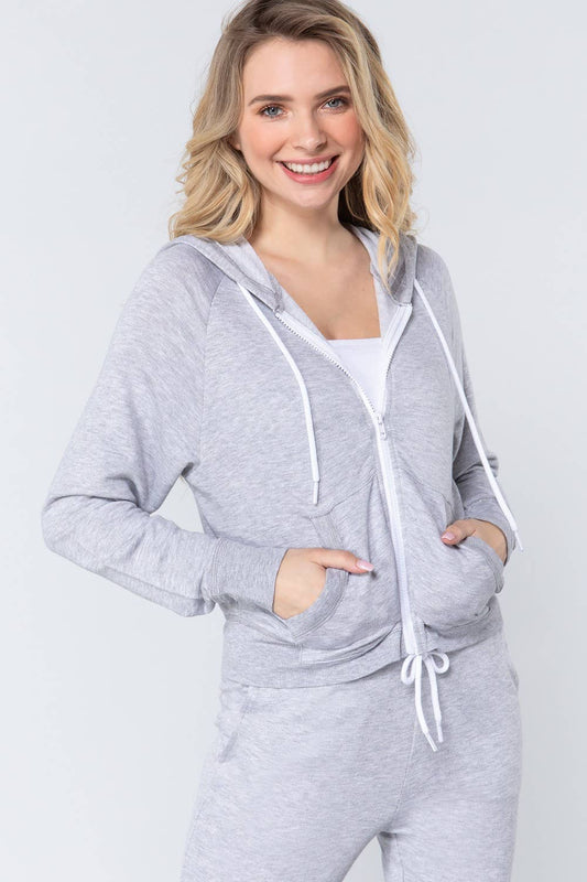 French Terry Hoodie Zip up Jacket