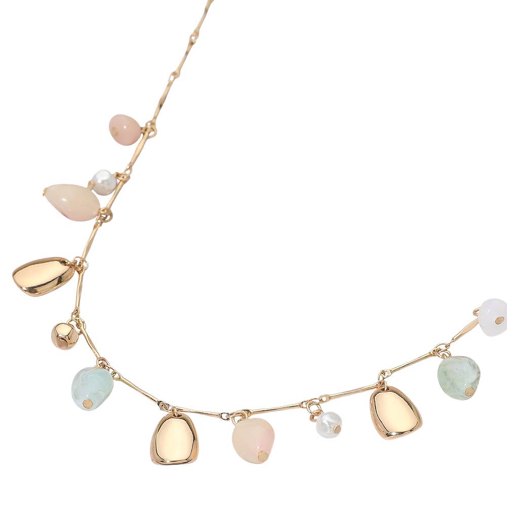 Smooth Drops & Rounded Accent Necklace