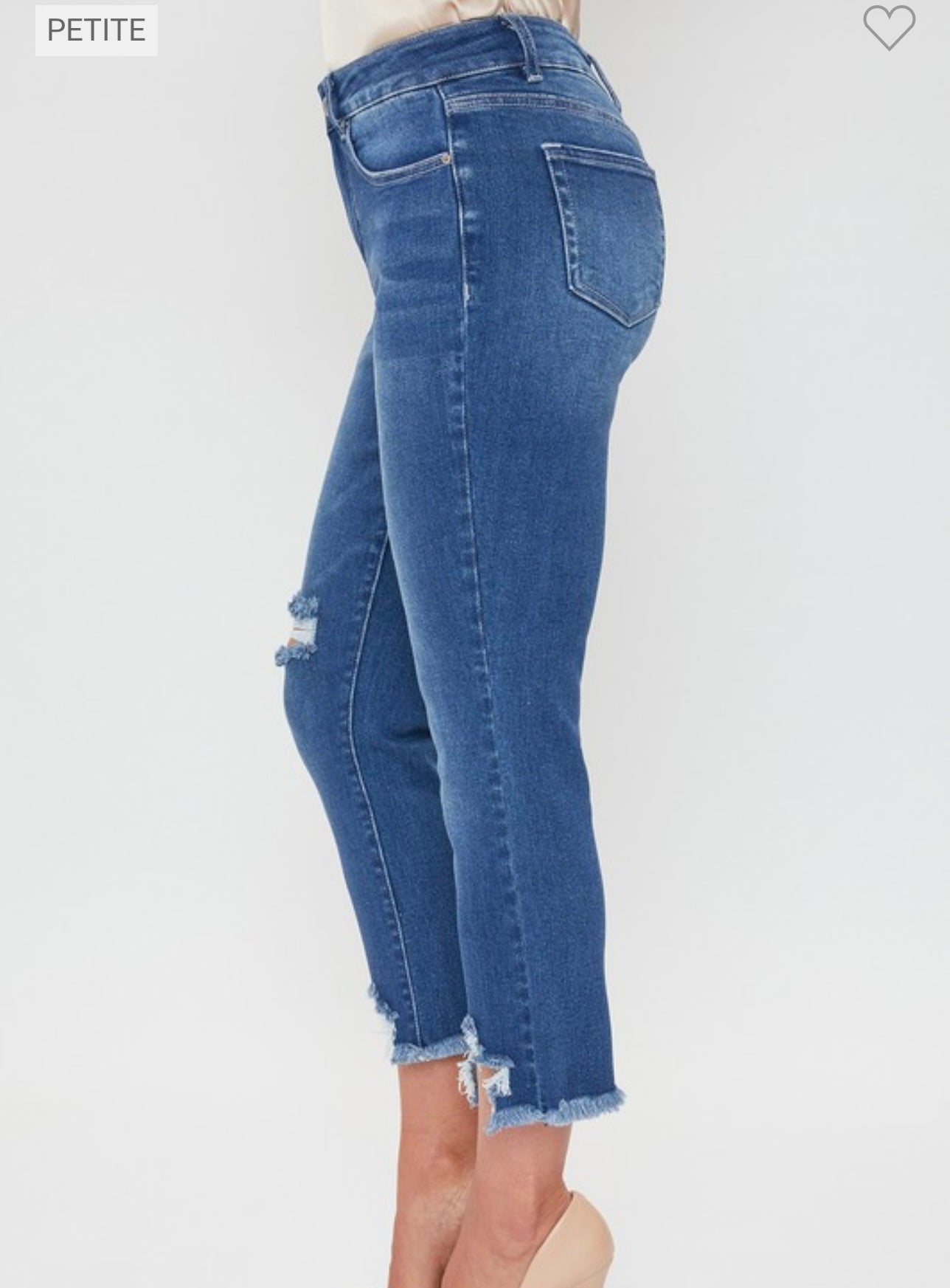 YMI Petite Vintage Shark Bite Jean