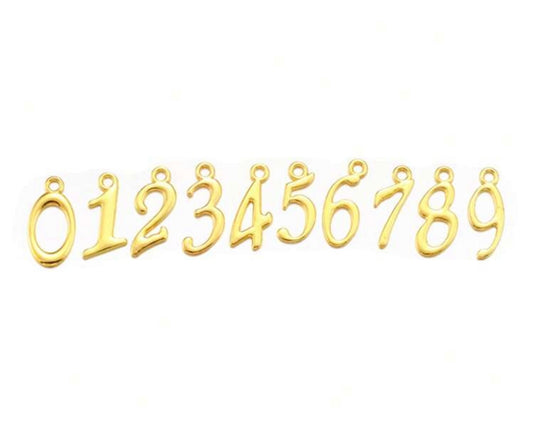 TCB Gold Numbers Charm