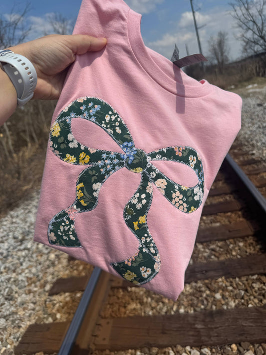 Bow Coquette Floral Tee