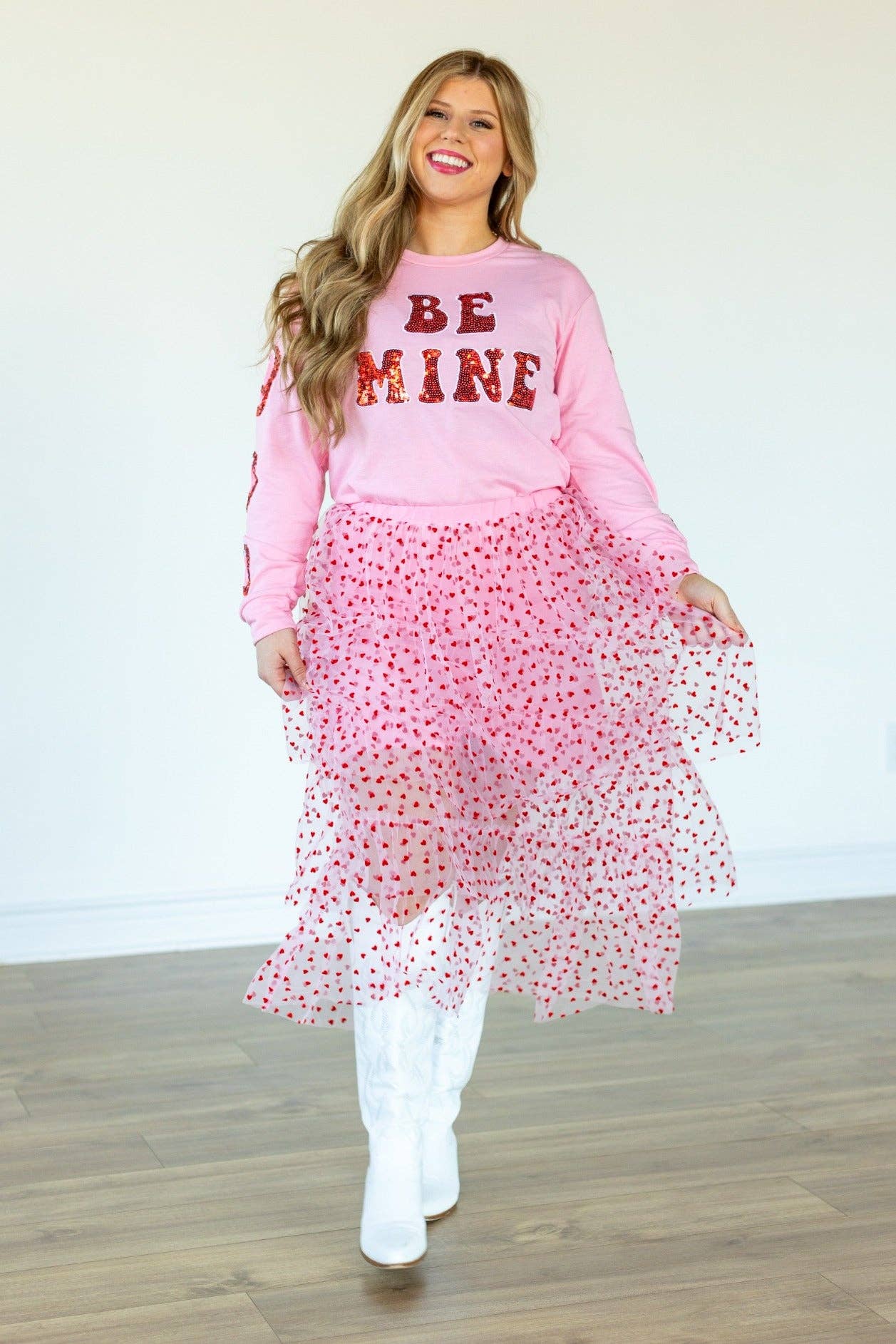 Be Mine Pink Sweatshirt: Pink