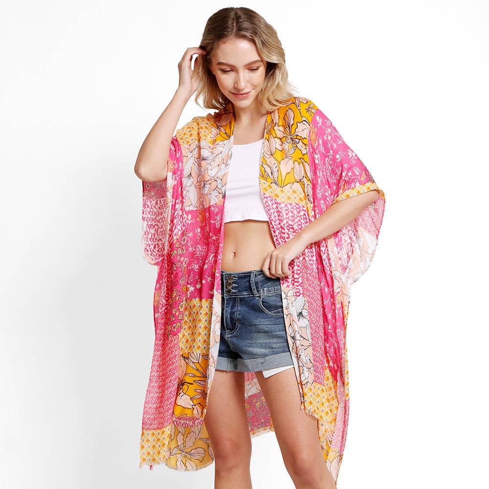 Floral Mixed Kimono