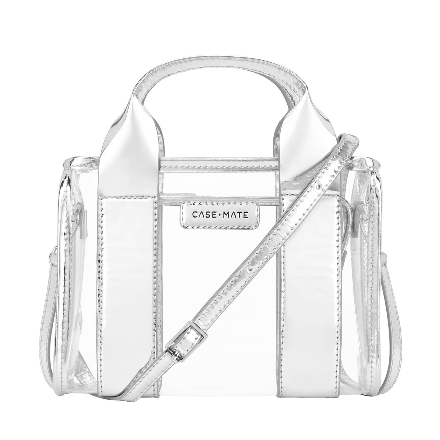 Case-Mate Clear Stadium Bag: Silver Chrome