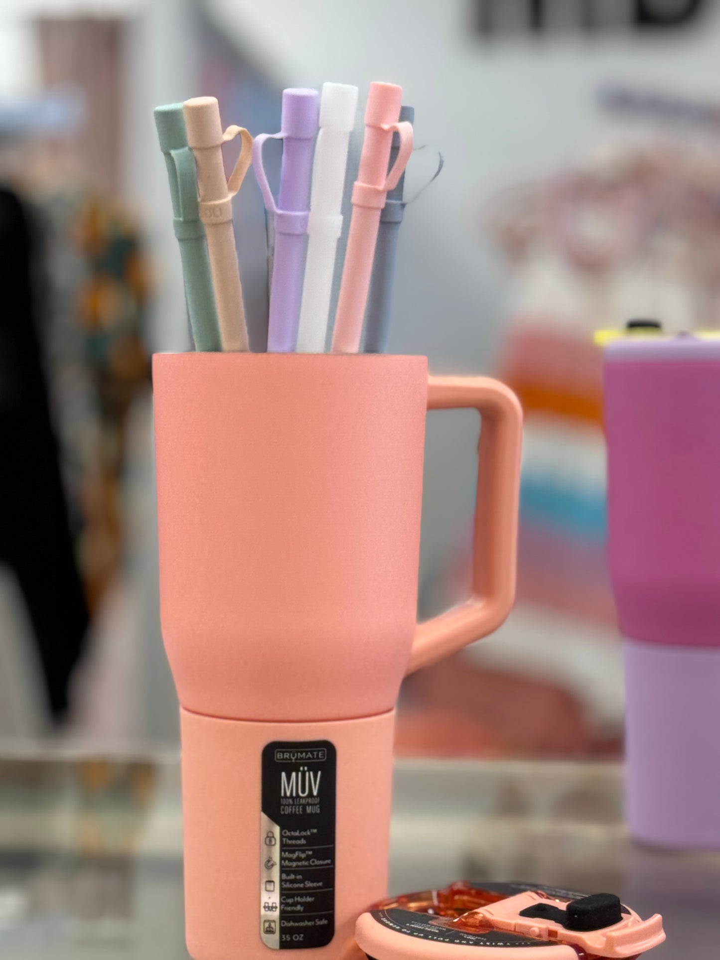 Silicone Straws with Cap