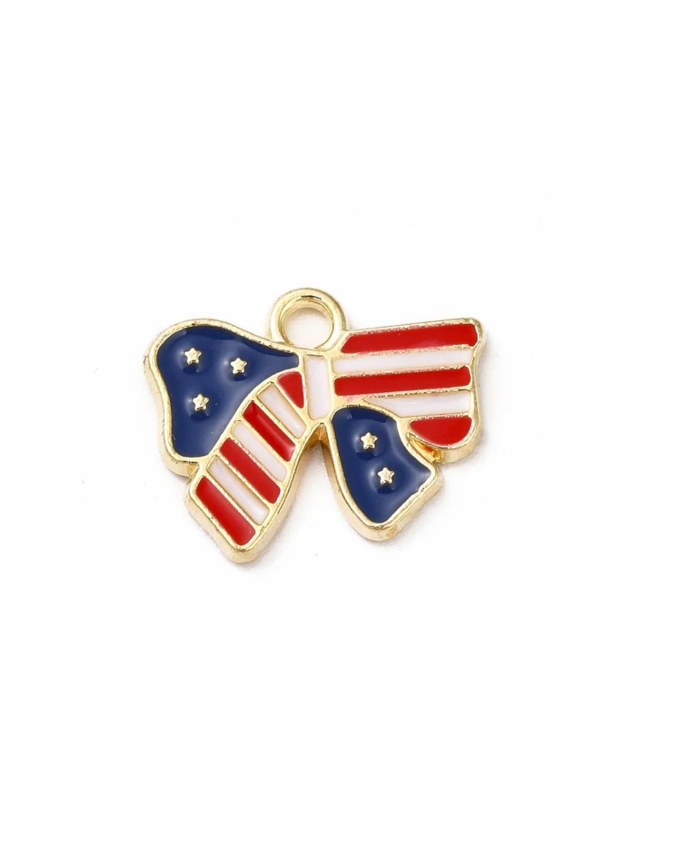 TCB All American Girl Bow Charm