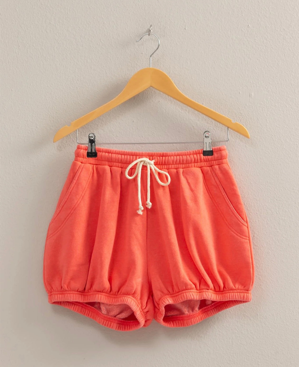 French Terry Bubble Hem Shorts and Popover Sweatshirt Set