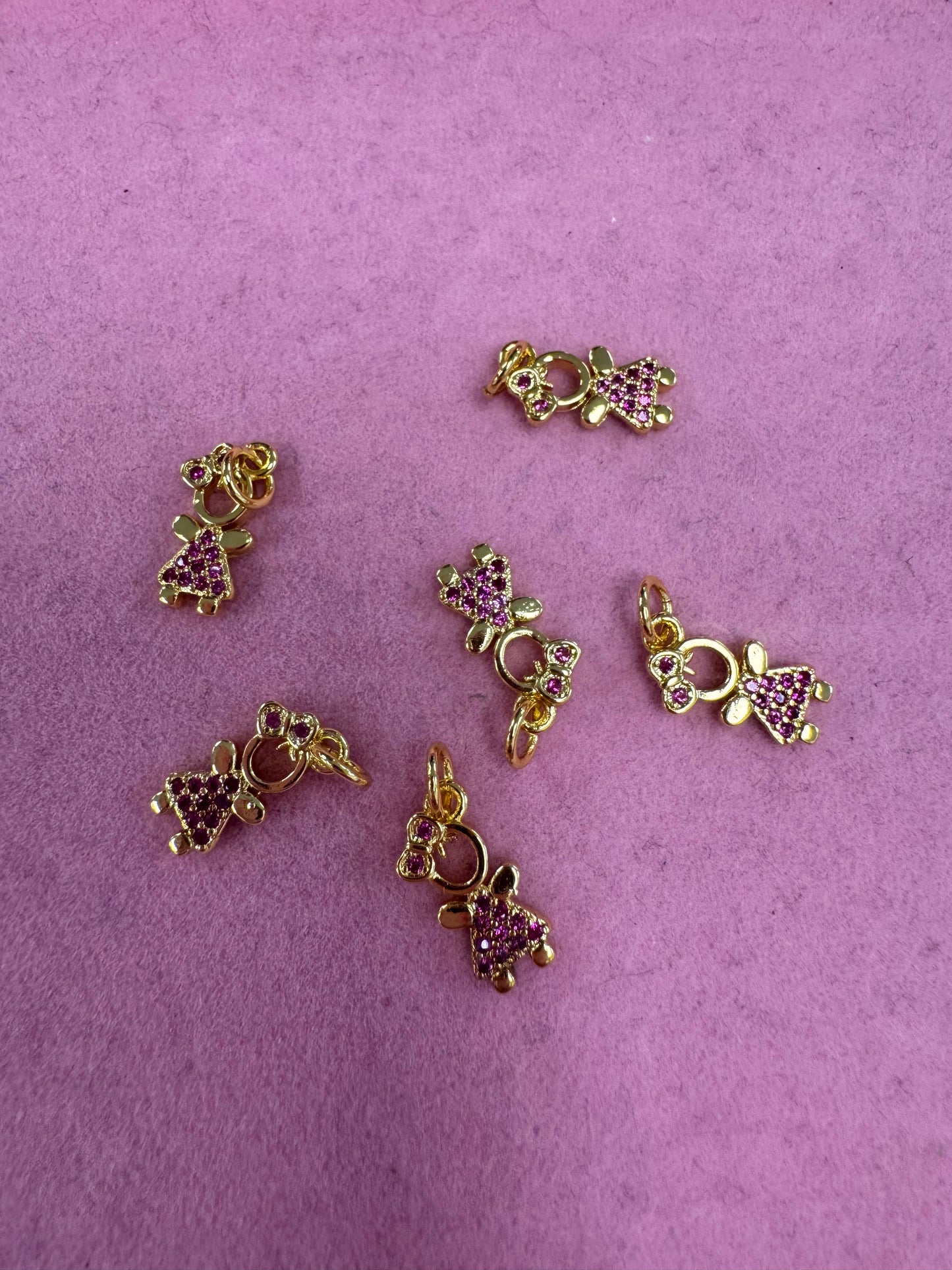 TCB Pink Girl Charm
