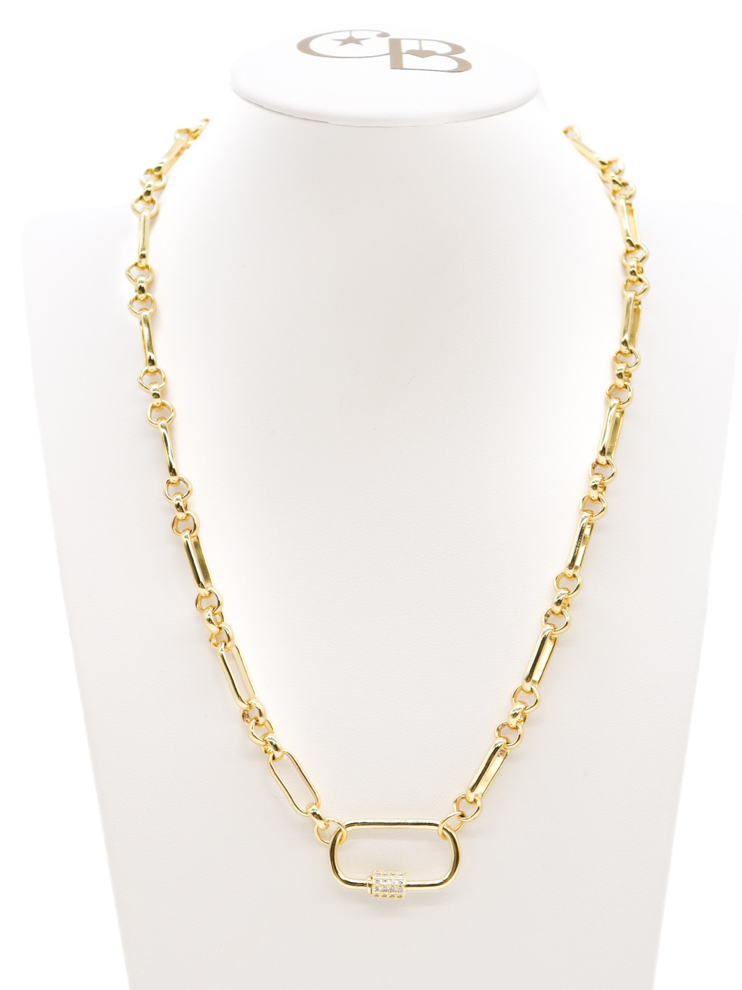 TCB Limited Edition Gold Anna Necklace with Gabi Carabiner