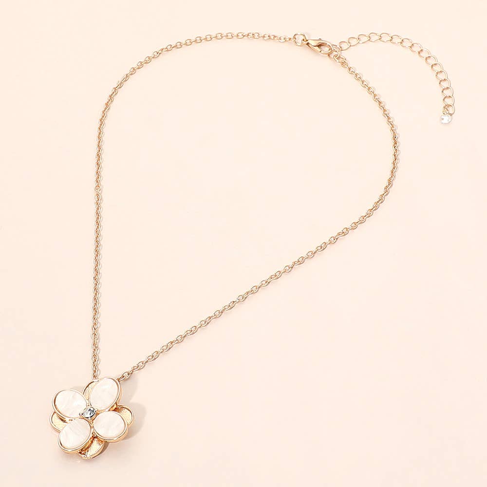 Floral Charm Pendant Necklace