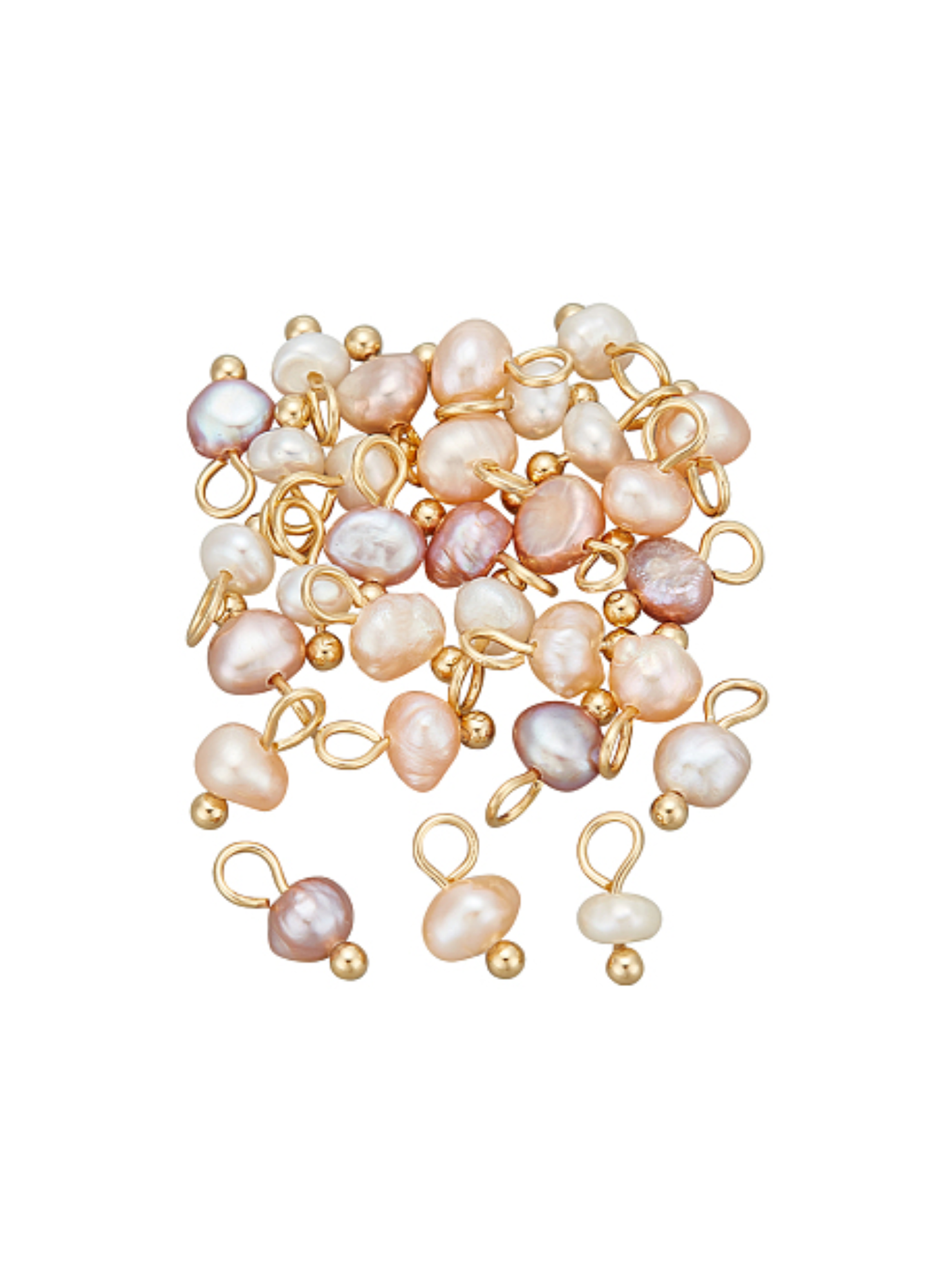 Freshwater Pearl Charm - Assorted: Gold