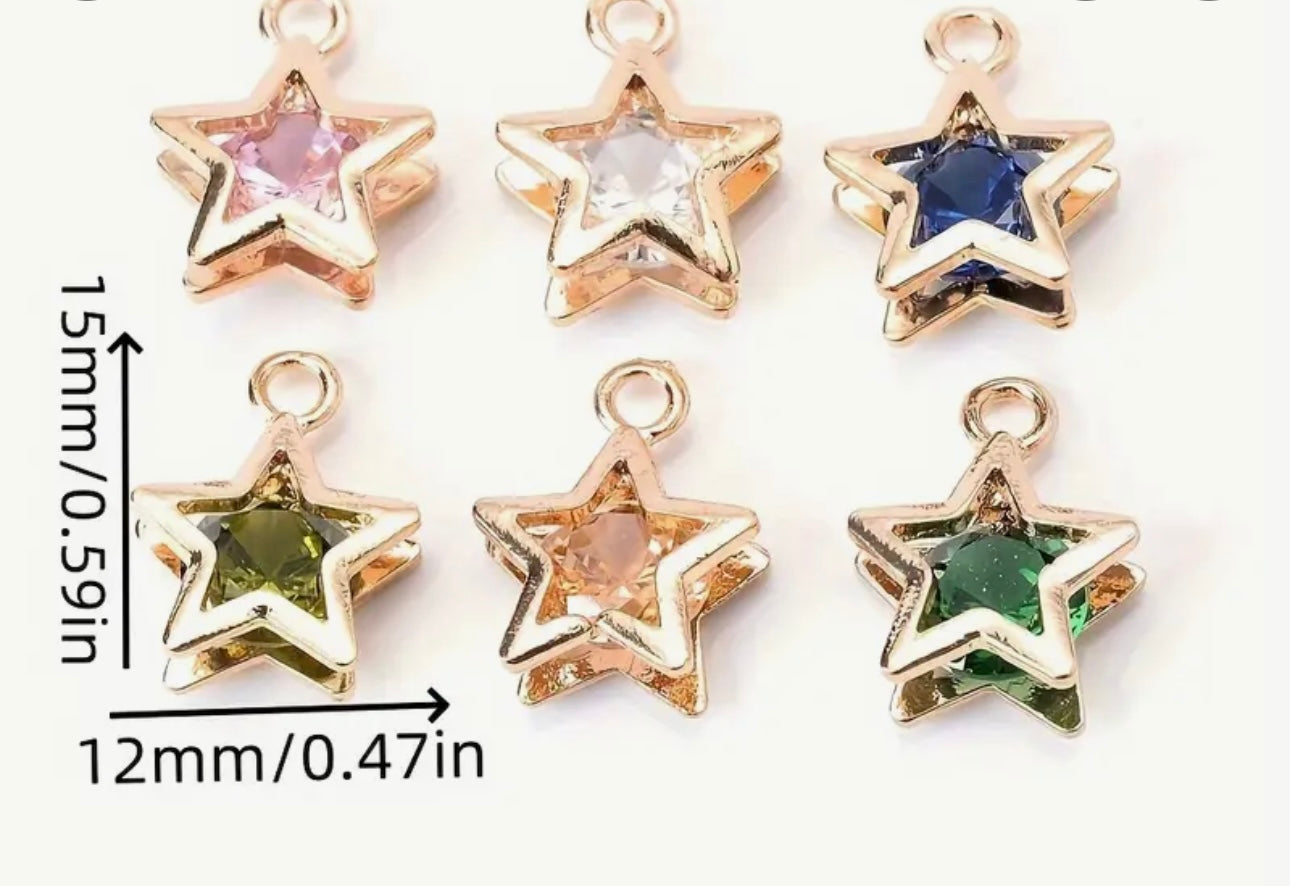 TCB Double Sided Star Charm Assorted