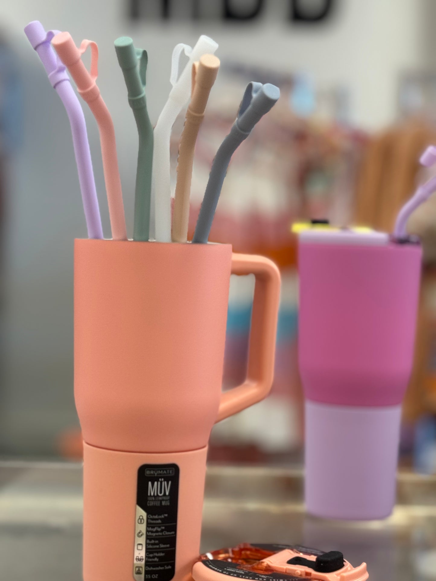 Silicone Straws with Cap