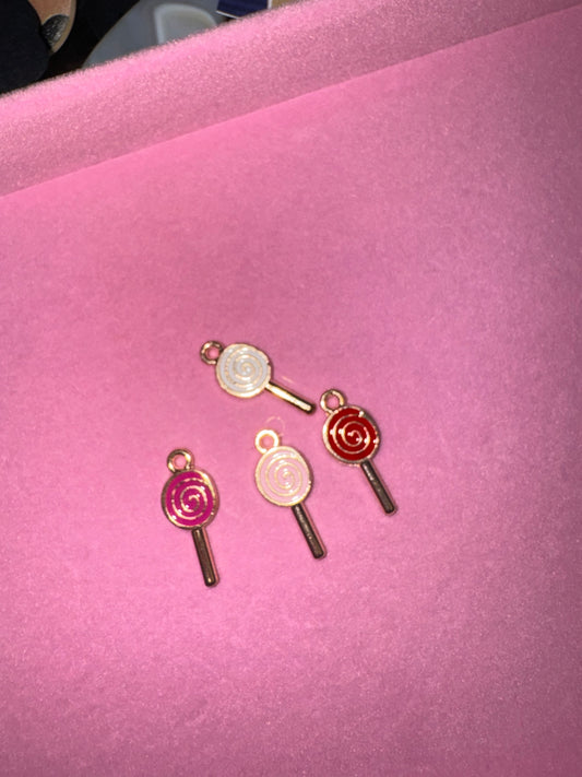 TCB Gold Enamel Lollipop Assorted Charms