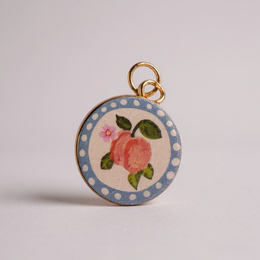 TCB Sweet & Cute Collection Blue Peaches Charm