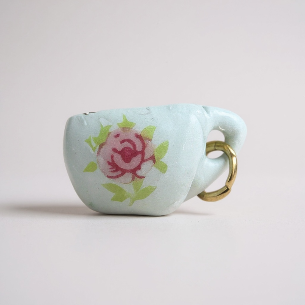 TCB Sweet and Cute Collection Pink Tea Cup or Saucer Charms