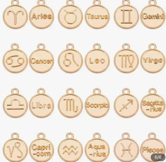 TCB Gold Zodiac Charms