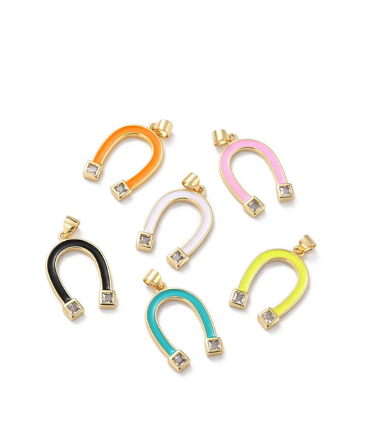 TCB Gold Lucky Colored Horseshoes - Assorted