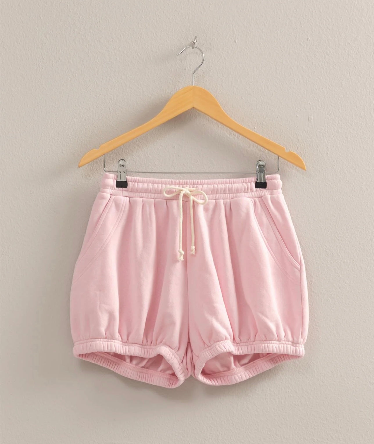 French Terry Bubble Hem Shorts and Popover Sweatshirt Set