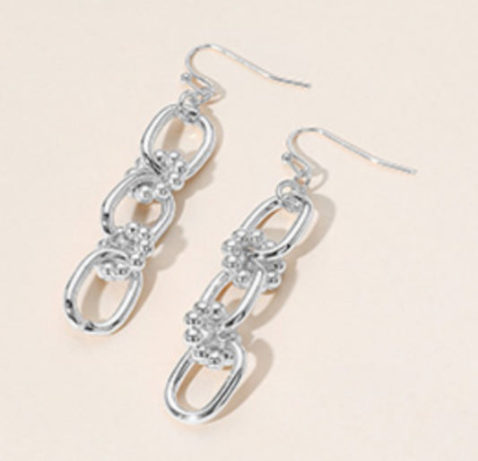 Metal Link Drop Earrings