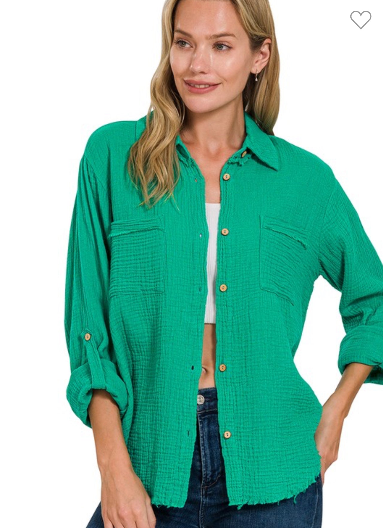 Double Gauze Button Down Shirt