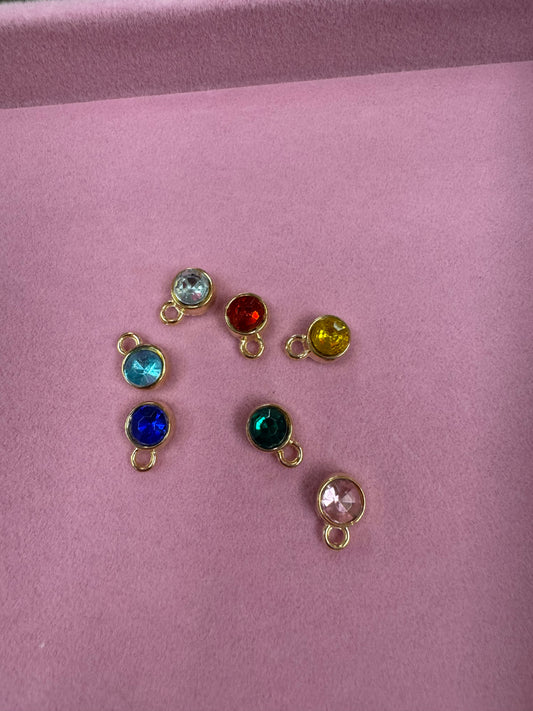 TCB Gold Birthstone Charms