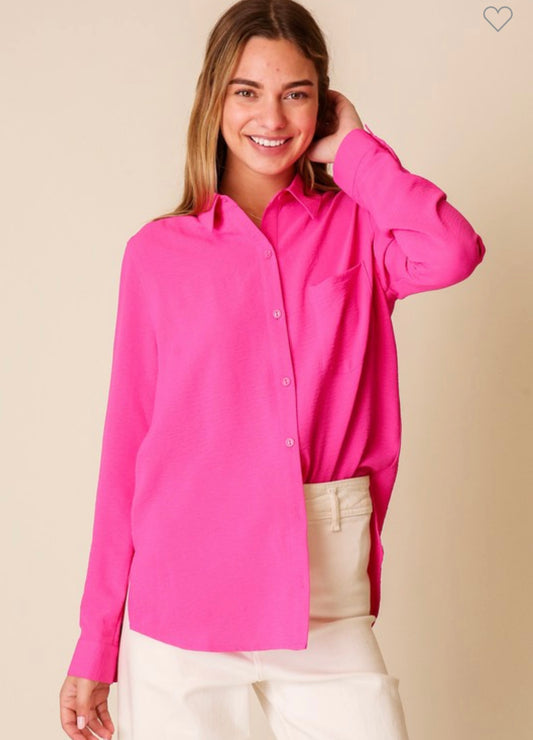 Brooklyn Lightweight Button Down Top