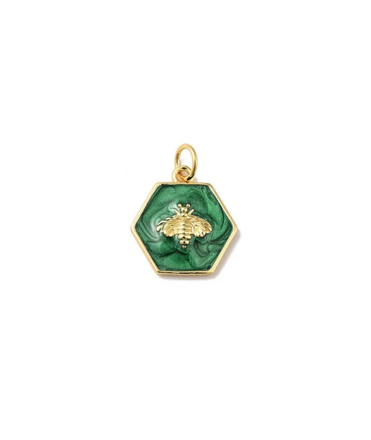 TCB Hexagon Bee Charm