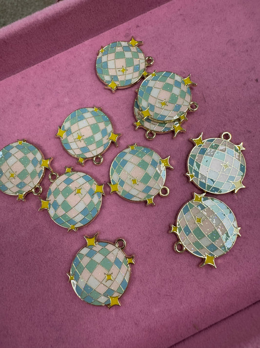 TCB Disco Ball Gold Charm