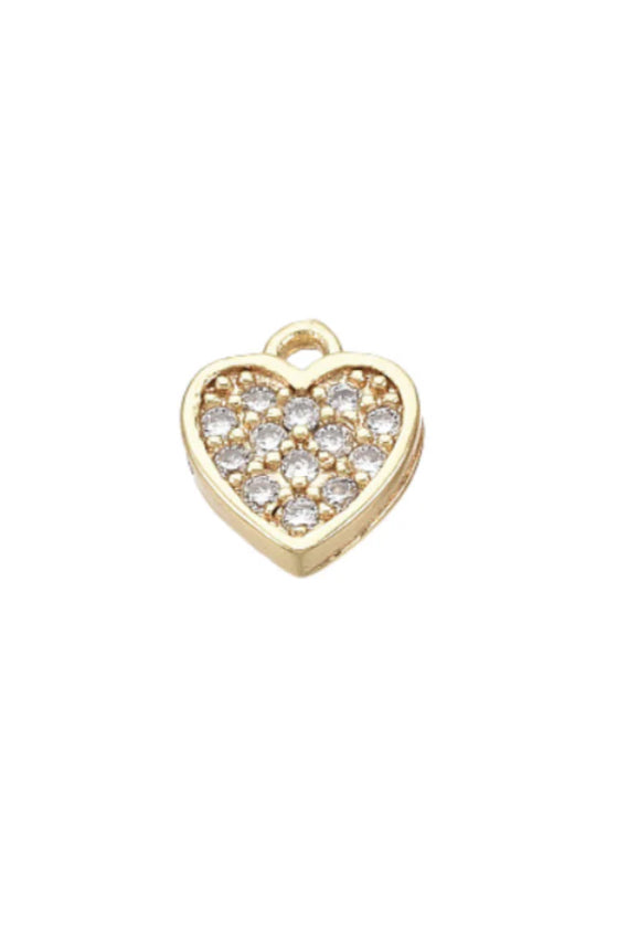 TCB Crystal Heart Charm