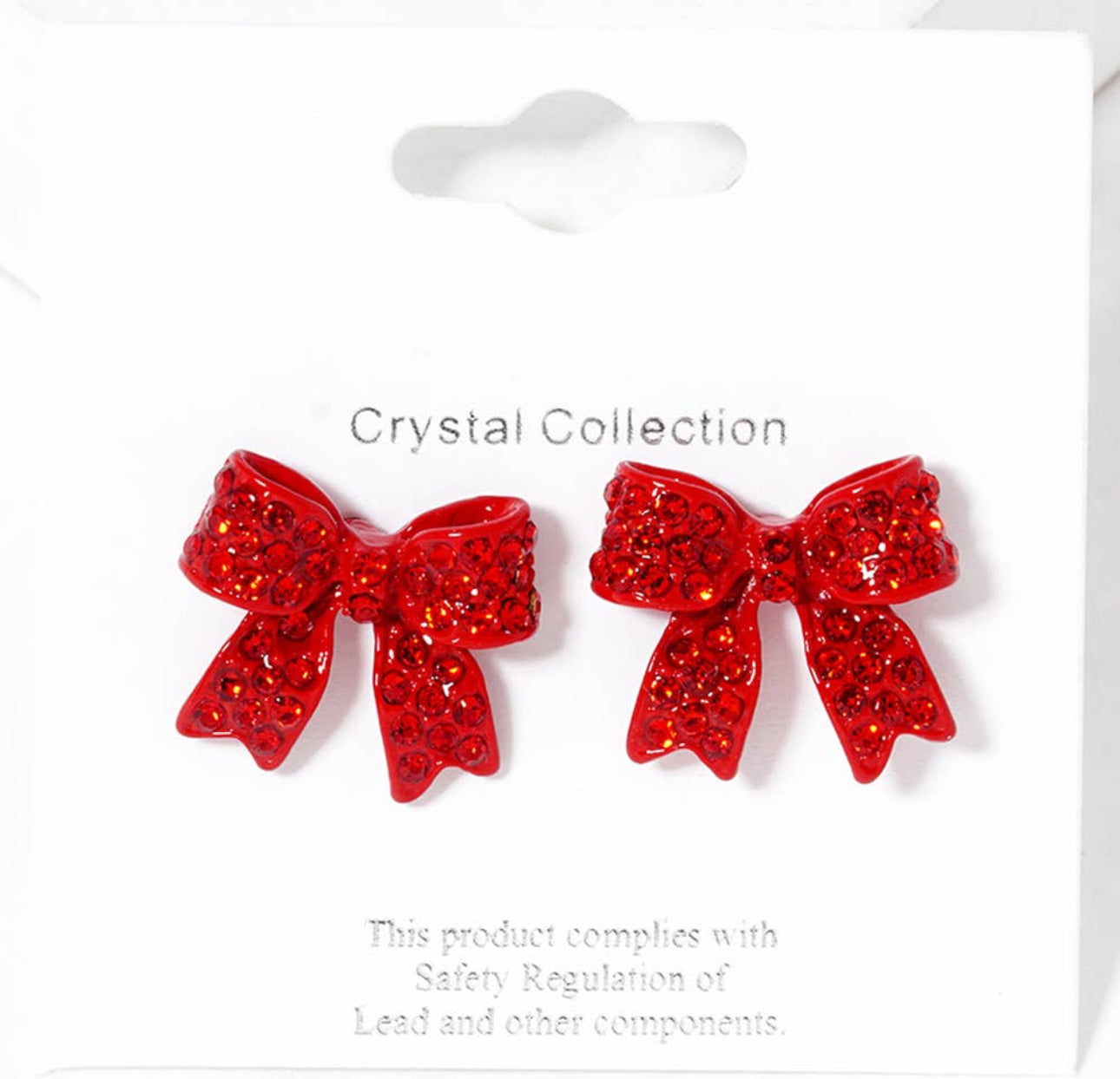 Pave Bow Stud Earrings