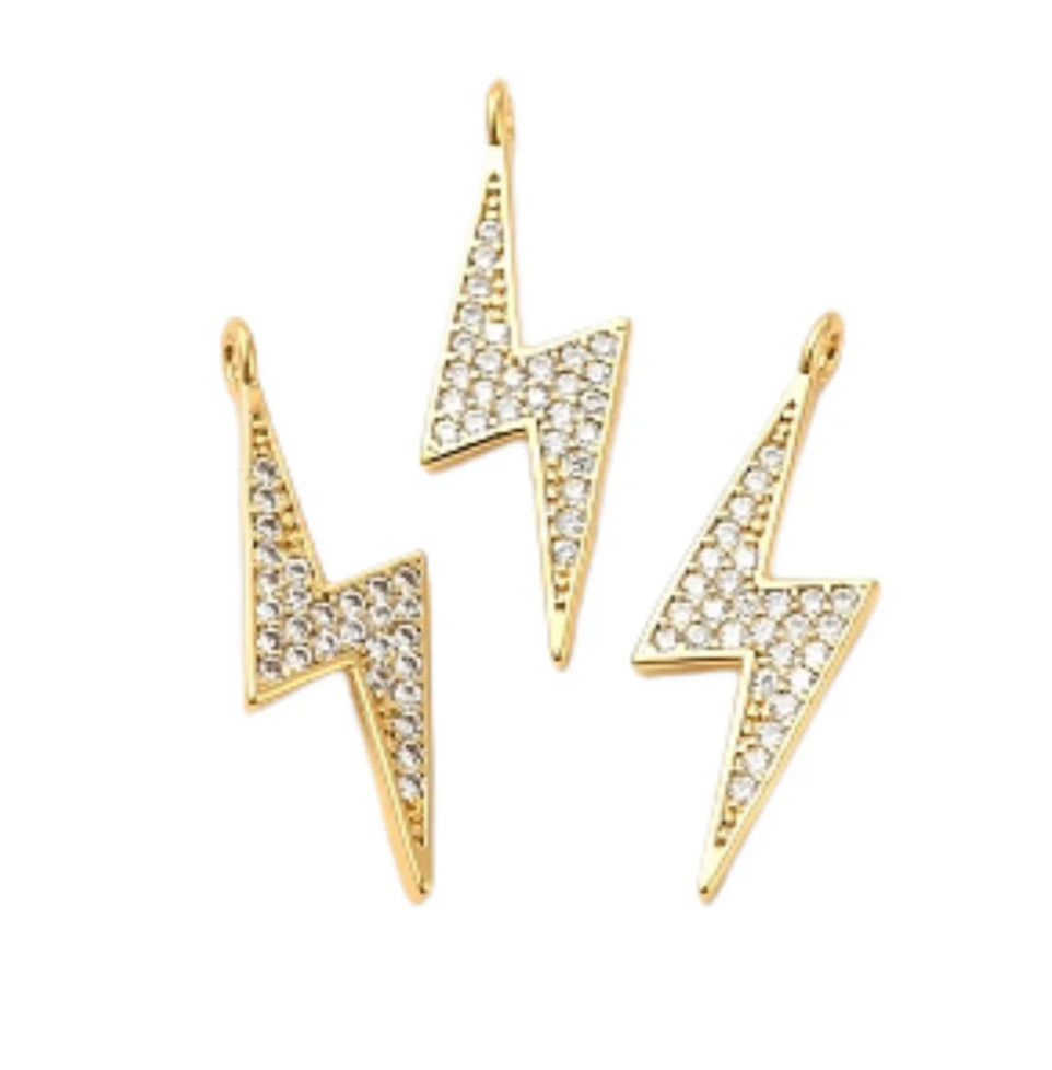 TCB Gold Lightening Bolt Charm