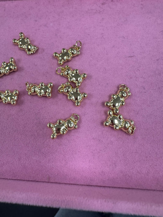 TCB Gold Gummy Bear Charm