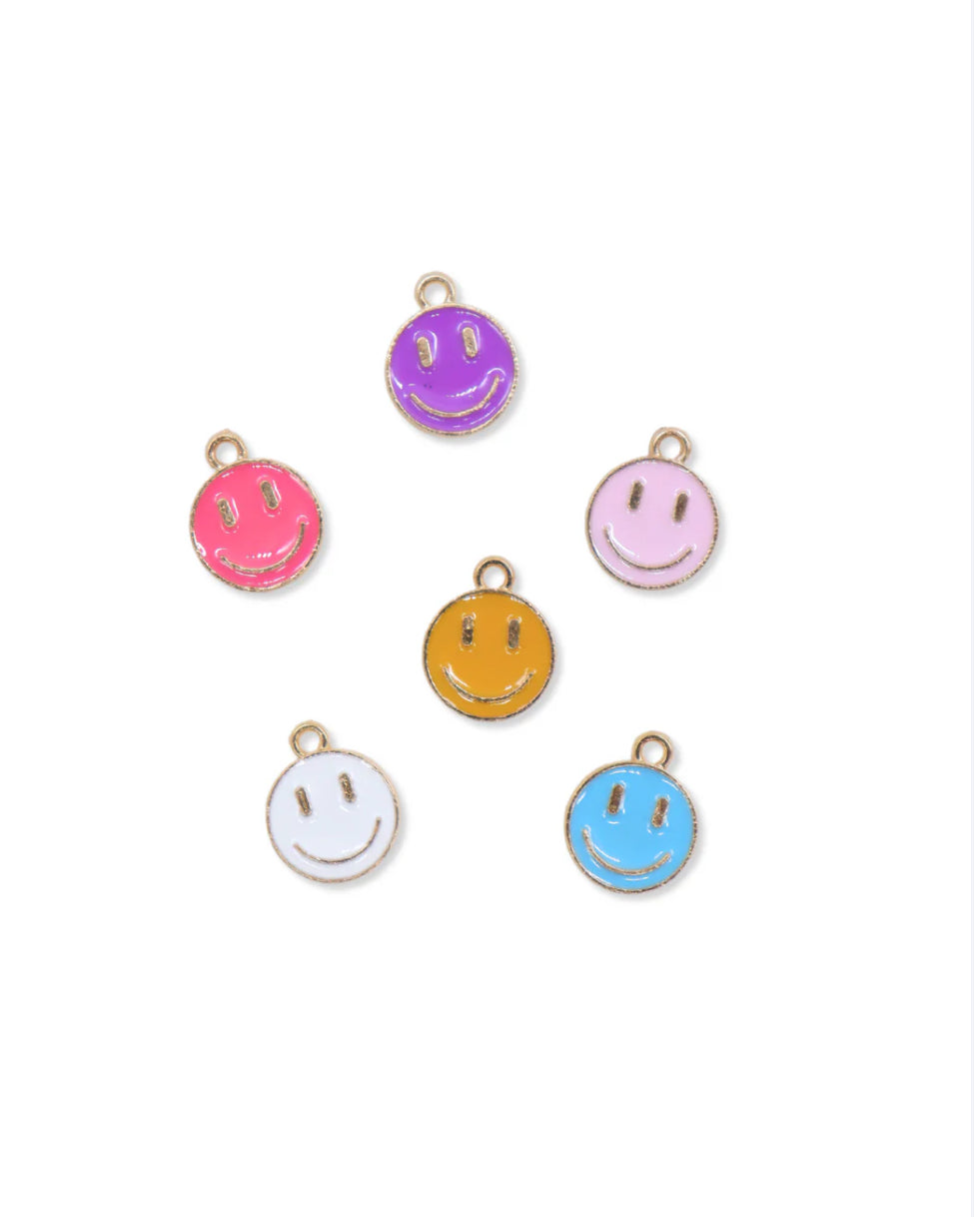 TCB Gold Smiley Face Charm-Assorted