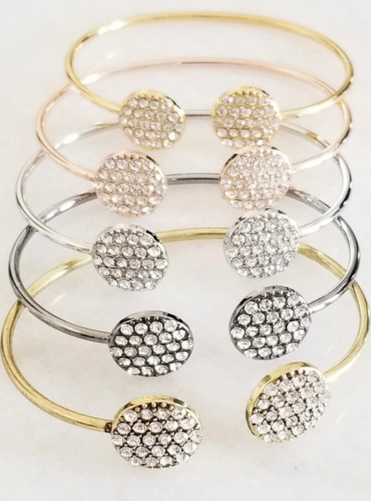 Pav Rhinestone Stacking Bangle Bracelet