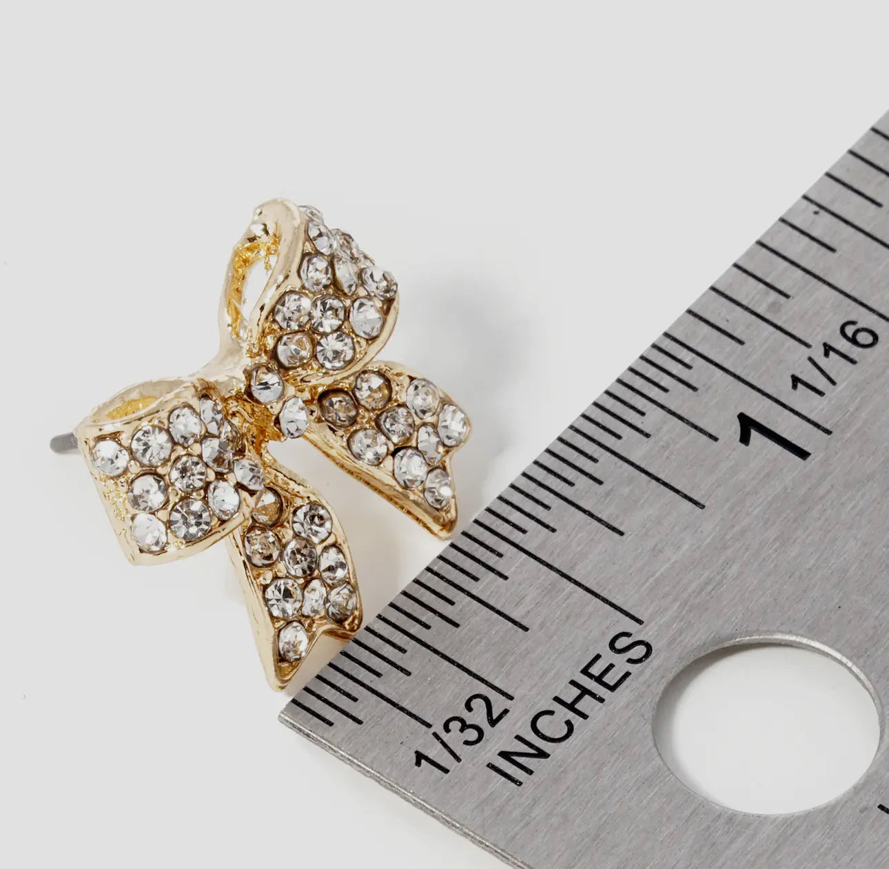 Pave Bow Stud Earrings