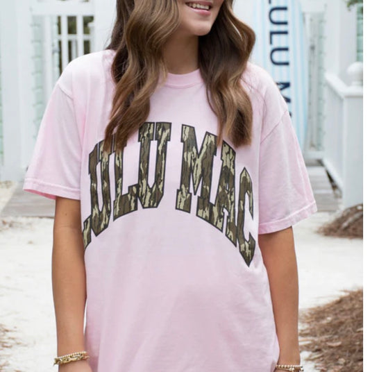 LULU MAC X MOSSY OAK BOTTOMLAND BLOSSOM COMFORT COLORS MOSSY OAK TEE